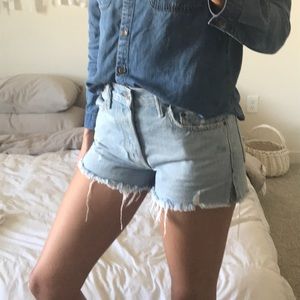 GRLFRND Jeans Cutoff Denim Shorts